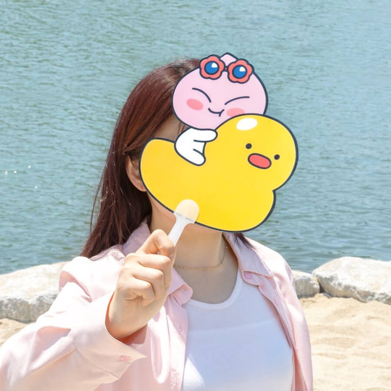 Apeach - Kakao Friends Duck Tude PP Hand Fan
