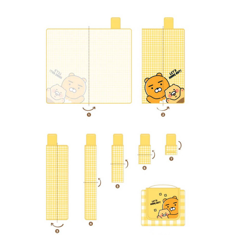 Foldable Kakao Friends Ryan & Choonsik Foldable Picnic Mat Blanket