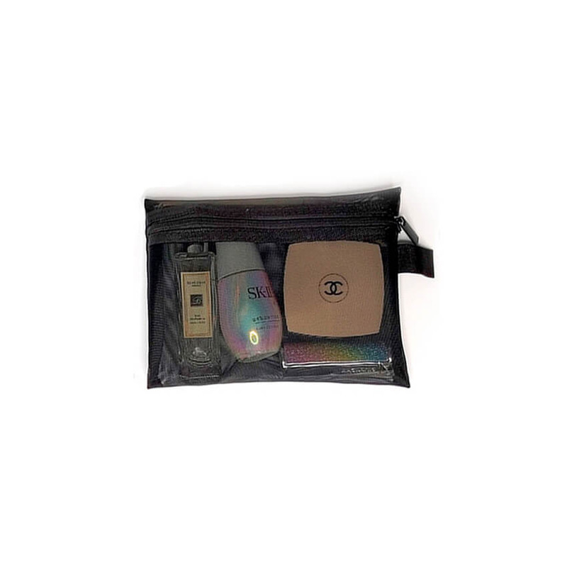 Brisk Style Medium Mesh Zipper Makeup Bag Brisk Style Medium Mesh Zipper Makeup Bag