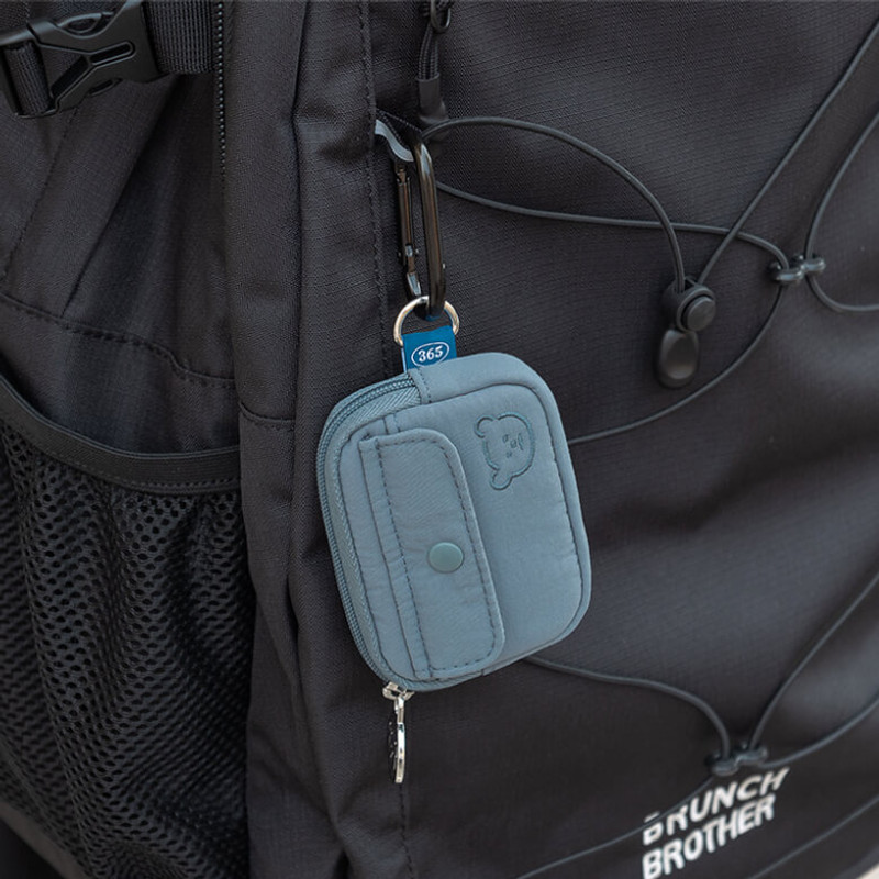 D-ring - Romane 365 Bear Pocket AirPods Case Bag D-ring - Romane 365 Bear Pocket AirPods Case Bag