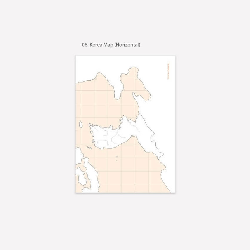 06 Korea Map - Indigo Tenschool Study Sticky Notepad
