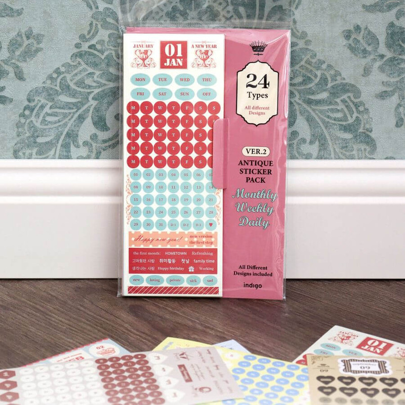 Package - Indigo Gibon Month Week Date Sticker Pack Ver2