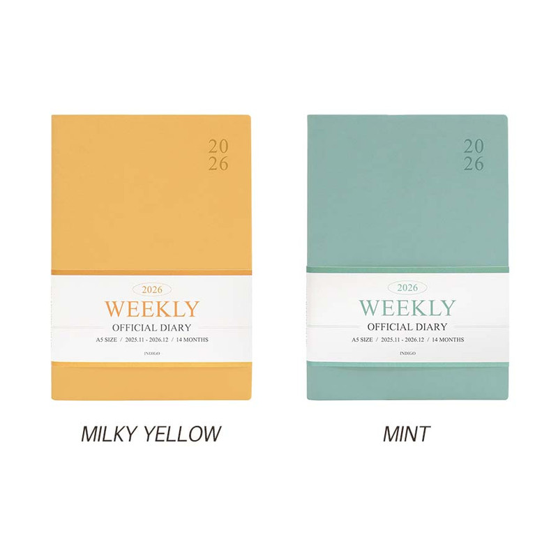 Color - Indigo 2026 Official A5 Dated Weekly Planner Scheduler