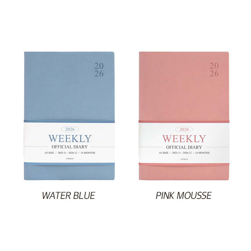 Color - Indigo 2026 Official A5 Dated Weekly Planner Scheduler