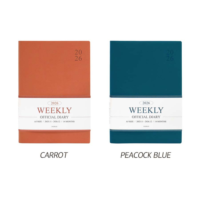 Color - Indigo 2026 Official A5 Dated Weekly Planner Scheduler