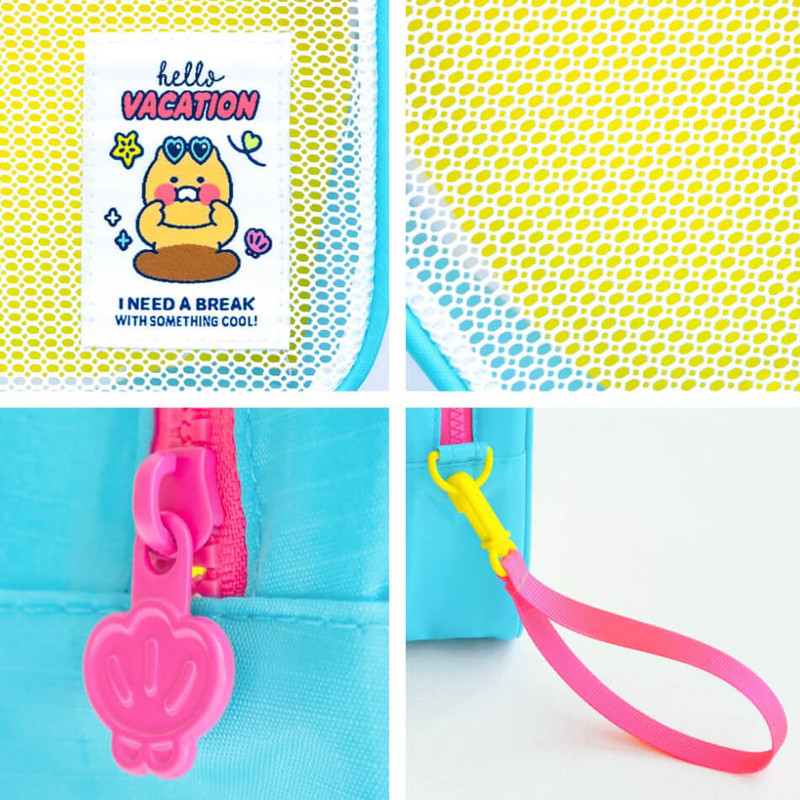 Detail of Kakao Friends Choonsik Zipper Mesh Pouch With Strap