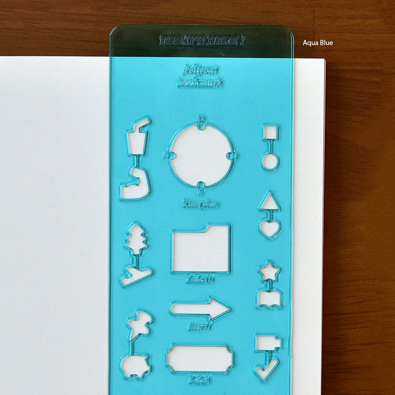 Aqua Blue - Play Obje Plepic Cute Out PVC Soft Template Bookmark