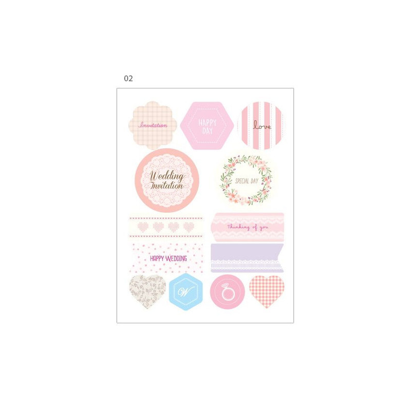 02 - Somssi Wedding Decoration Paper Sticker Pack