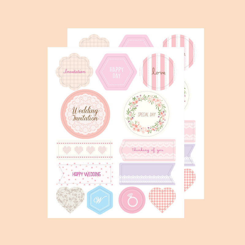 Somssi Wedding Decoration Paper Sticker Pack
