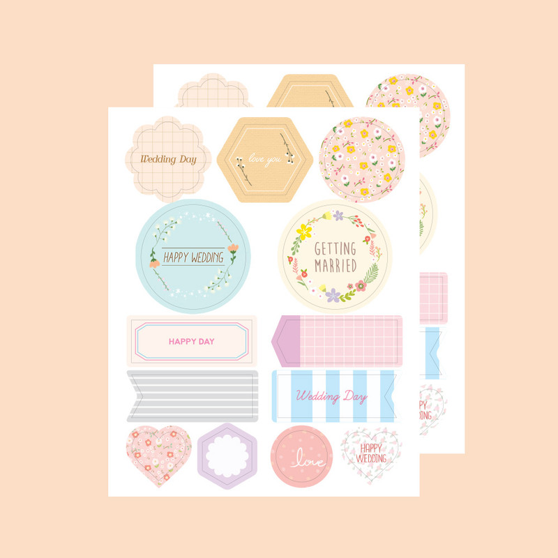 Somssi Wedding Decoration Paper Sticker Pack