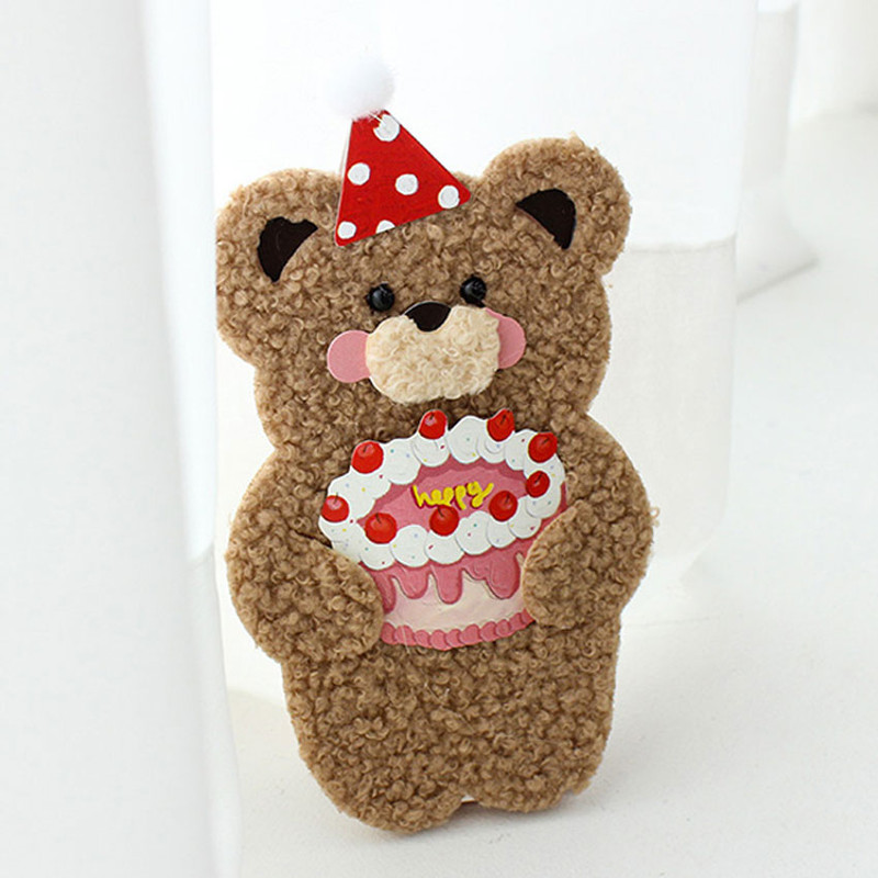 Somssi Boucle Bear Standing Brithday Card Envelope Set
