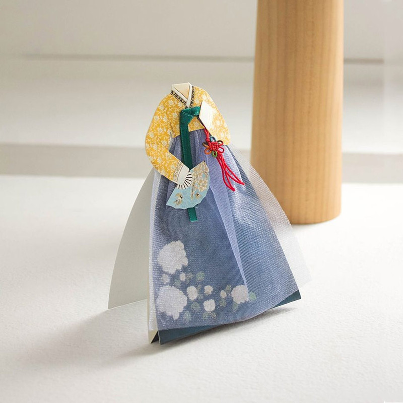 01 - Somssi Korea Traditional High-End Hanbok Card And Envelope 01 - Somssi Korea Traditional High-End Hanbok Card And Envelope