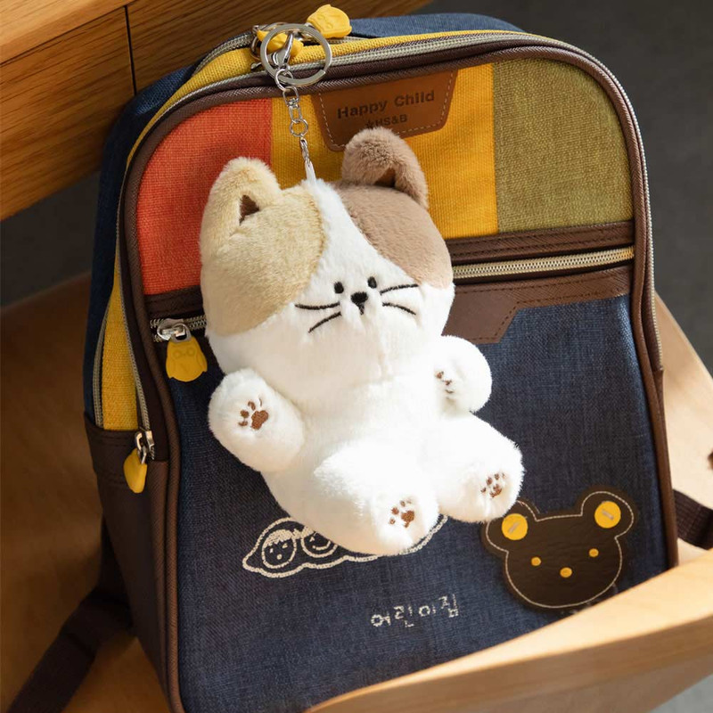Dailylike Daily Hi Fat Cat Fluffy Plush Keychain Dailylike Daily Hi Fat Cat Fluffy Plush Keychain