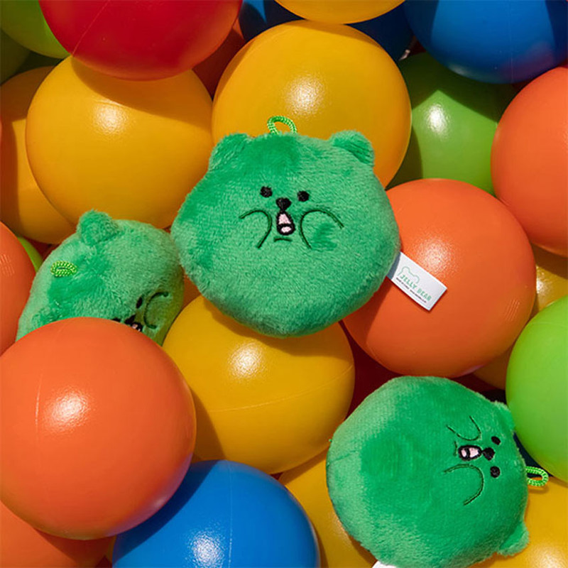 Usage example of Dailylike Jelly Bear Fluffy Plush Keychain Keyring