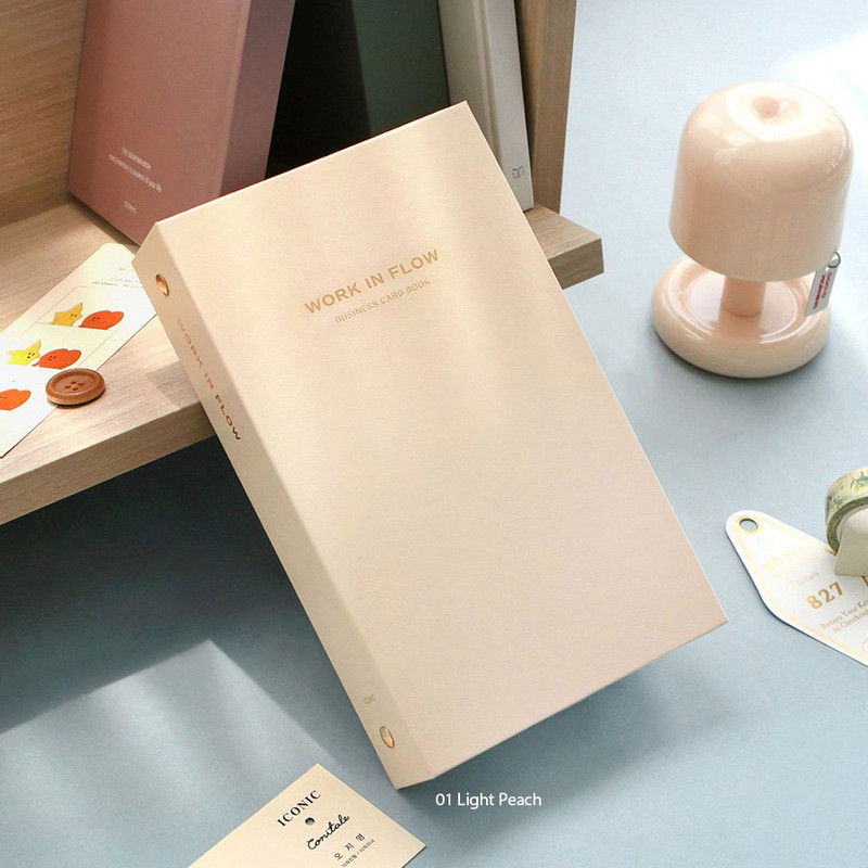 01 Light peach - Iconic Work In Flow Business Card Holder Book