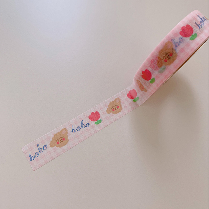 Hoho Munbanggu Hoho Bbu With Tulip Deco Paper Masking Tape Hoho Munbanggu Hoho Bbu With Tulip Deco Paper Masking Tape