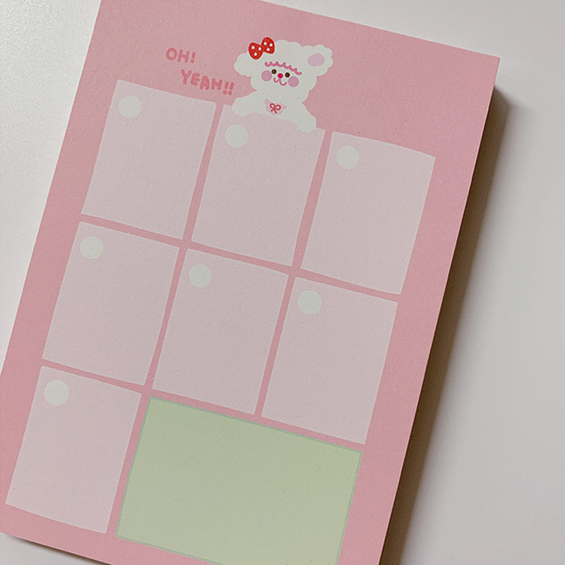 Usage example of Hoho Munbanggu GoodyNote A6 Weekly Planner Notepad