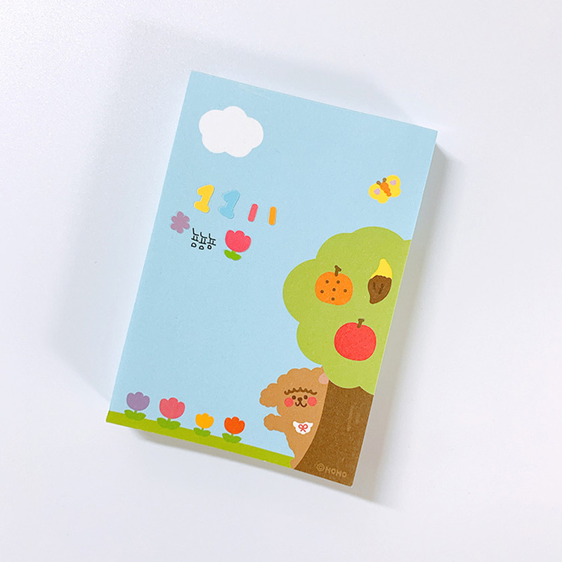 Usage example of Hoho Munbanggu GoodyNote Forest Mini Notepad