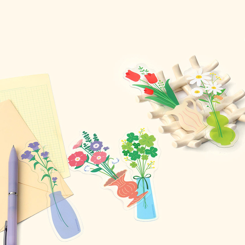 Usage example of Bookfriends Free Line Transparent Flower Bookmark