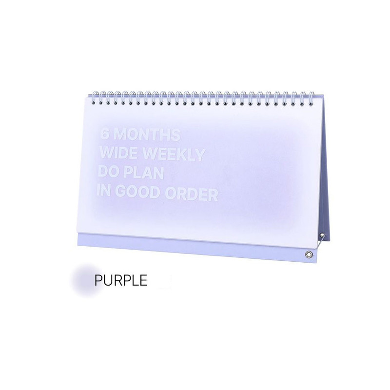 Purple - Wanna This DO 6 Months Dateless Weekly Desk Study Planner