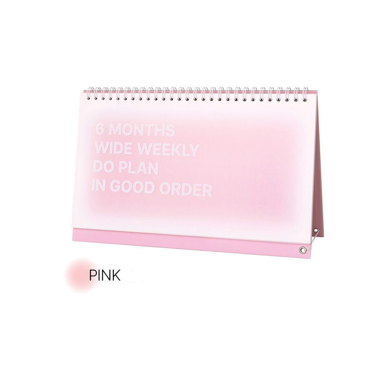 Pink - Wanna This DO 6 Months Dateless Weekly Desk Study Planner