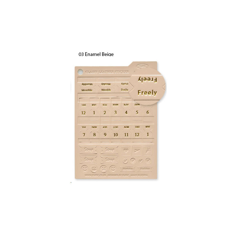 03 Enamel Beige - Plepic Classy Twinkle PU Index Sticker 03 Enamel Beige - Plepic Classy Twinkle PU Index Sticker