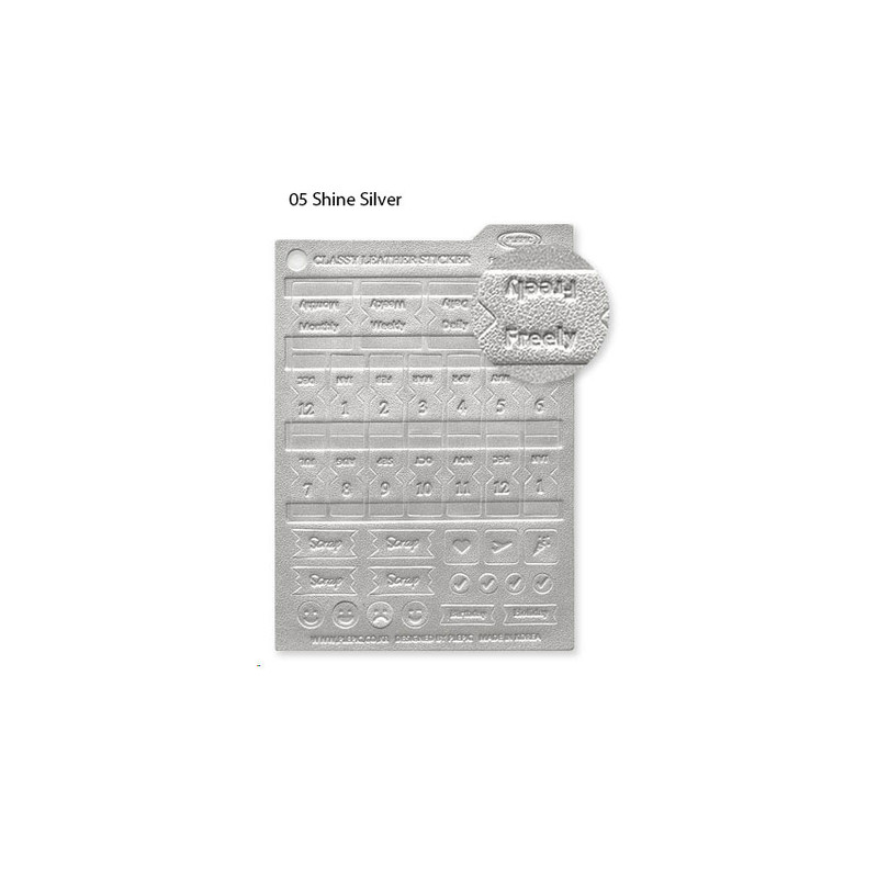 05 Shine silver - Plepic Classy Twinkle PU Index Sticker 05 Shine silver - Plepic Classy Twinkle PU Index Sticker