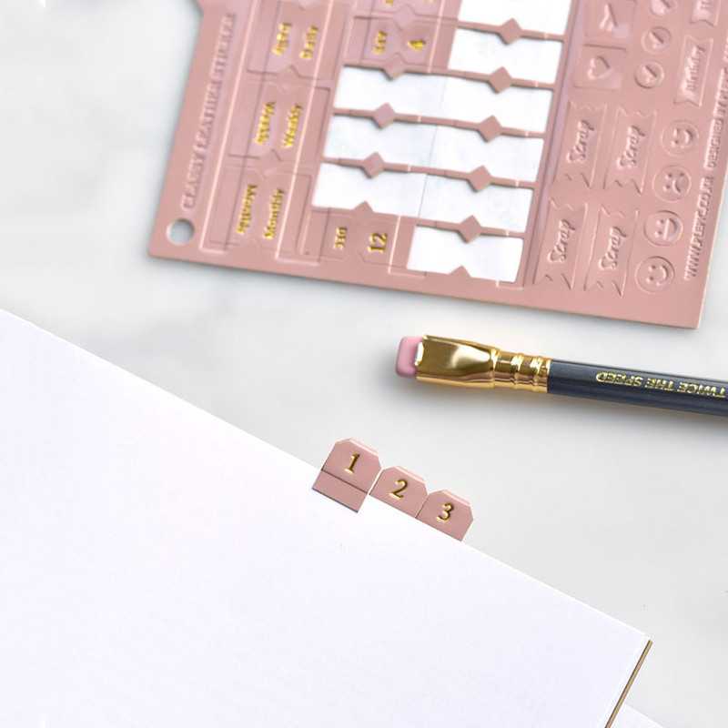 02 Enamel Pink - Plepic Classy Twinkle PU Index Sticker 02 Enamel Pink - Plepic Classy Twinkle PU Index Sticker