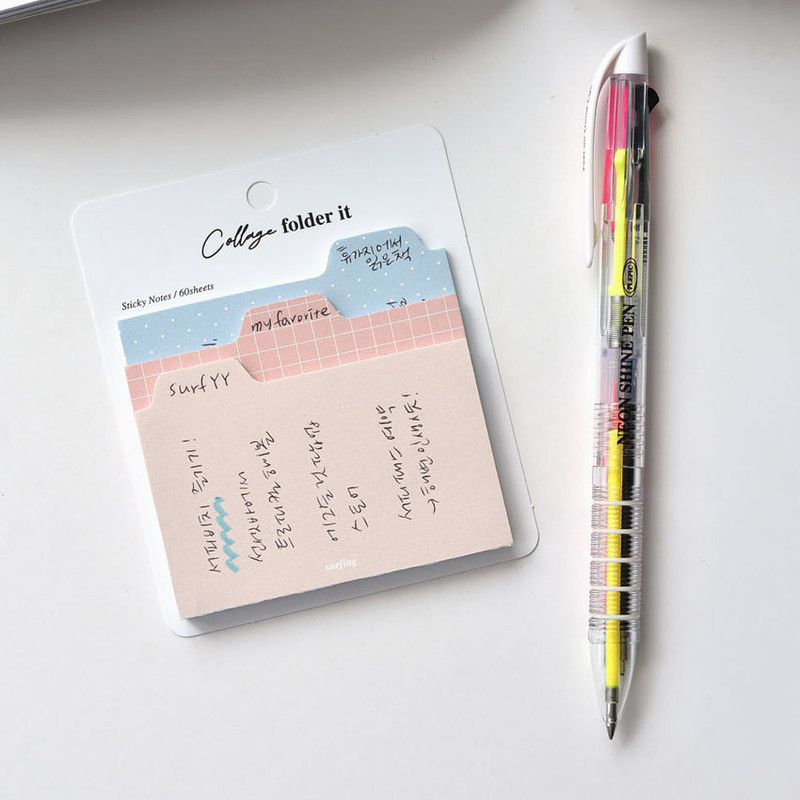 Usage example of Plepic Collage Tall Folder Index Sticky Notepad Set