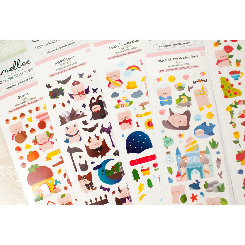 Detail of Mellee Factory Character E Removable Sticker Pack Detail of Mellee Factory Character E Removable Sticker Pack