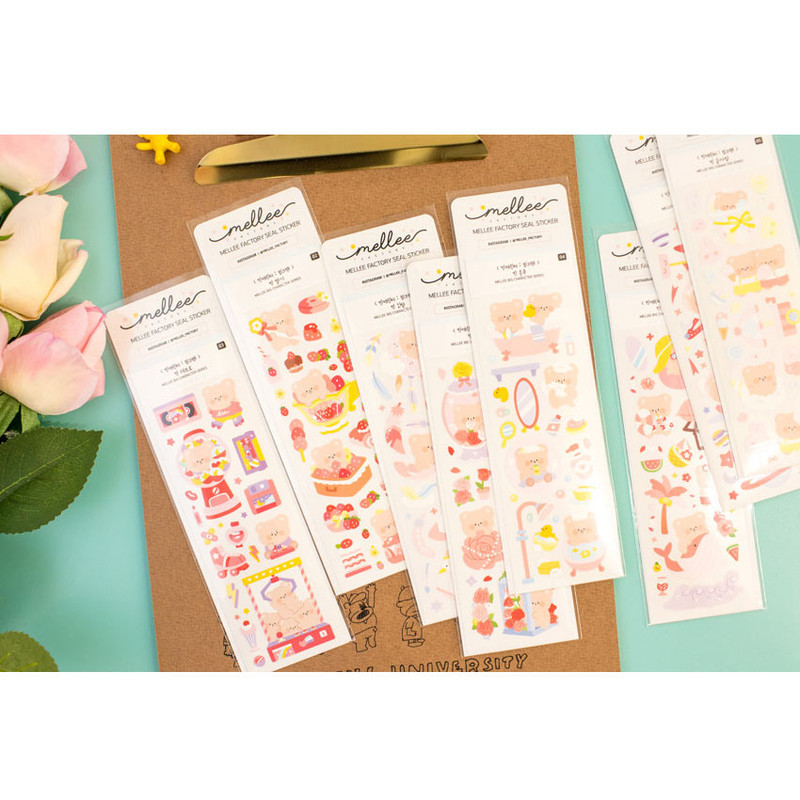Mellee Factory Big Pink Removable Sticker Pack Mellee Factory Big Pink Removable Sticker Pack