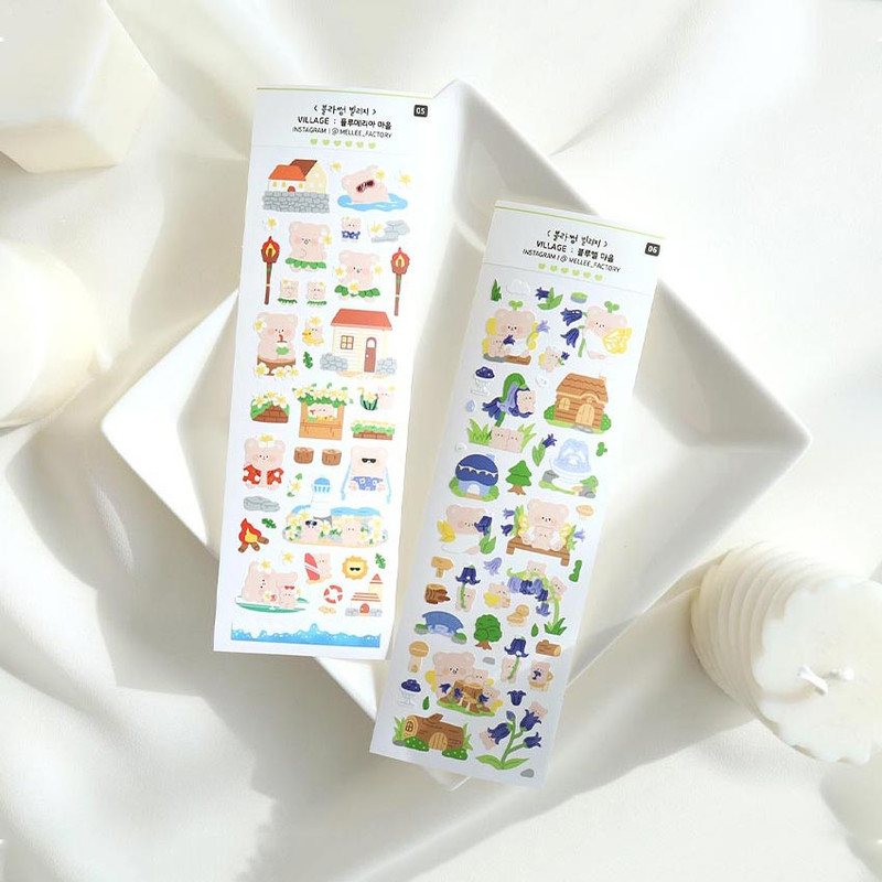 Mellee Factory Blossom Village Removable Sticker Pack