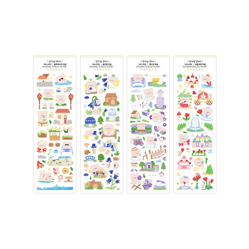 Mellee Factory Blossom Village Removable Sticker Pack