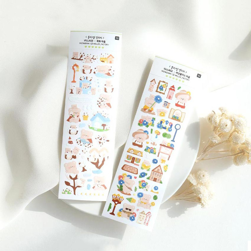 Mellee Factory Blossom Village Removable Sticker Pack
