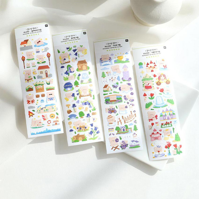 Mellee Factory Blossom Village Removable Sticker Pack