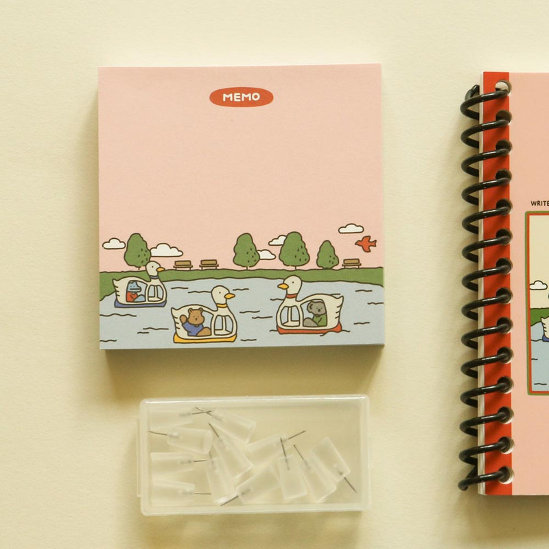 Usage example of Dailylike My Buddy Duck Boat Notepad