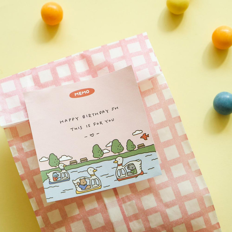 Usage example of Dailylike My Buddy Duck Boat Notepad