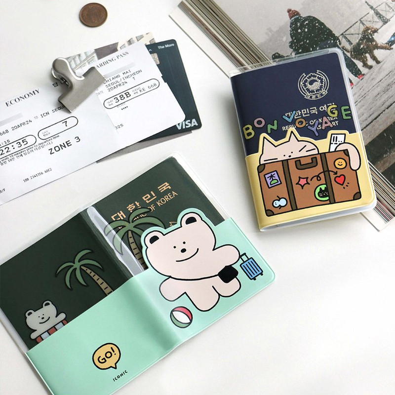 Iconic Doodle Clear Passport Cover Iconic Doodle Clear Passport Cover
