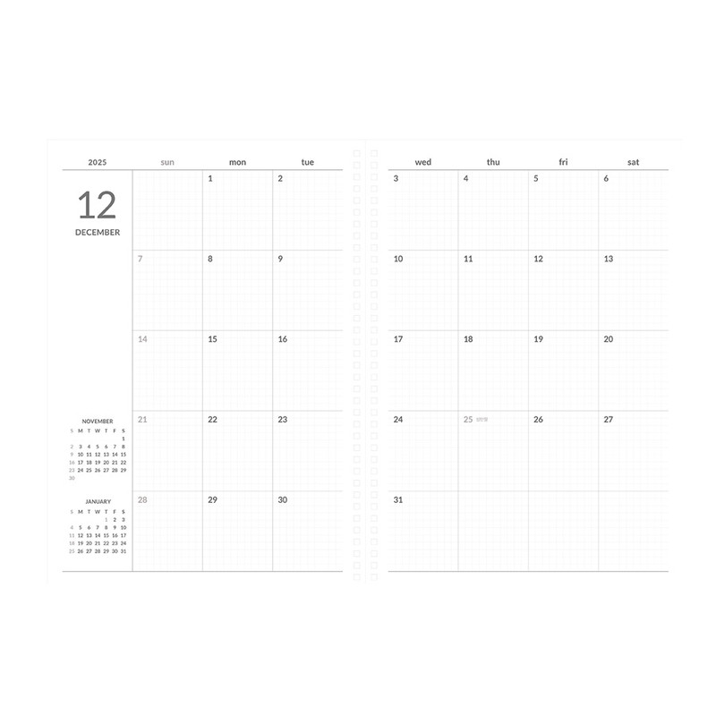 Monthly Plan - Indigo 2026 Gibon A4 Dated Monthly Planner