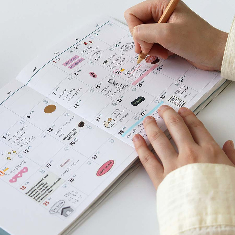 Opens flat - Indigo 2026 Lunar Dated Weekly Diary Opens flat - Indigo 2026 Lunar Dated Weekly Diary
