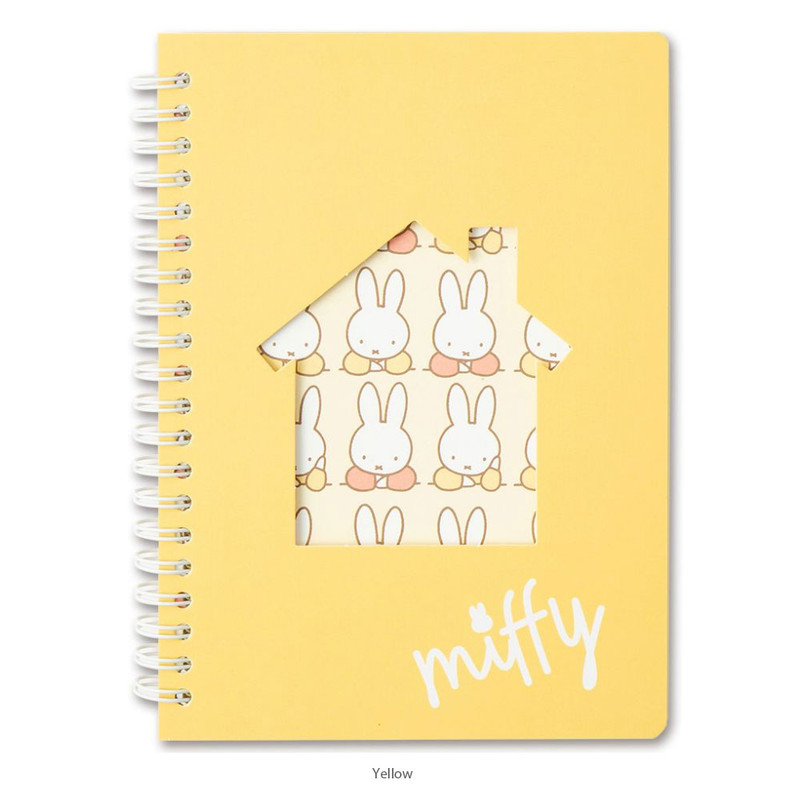 Yellow - Miffy Shape B6 Wire Binding Lined Notebook Yellow - Miffy Shape B6 Wire Binding Lined Notebook