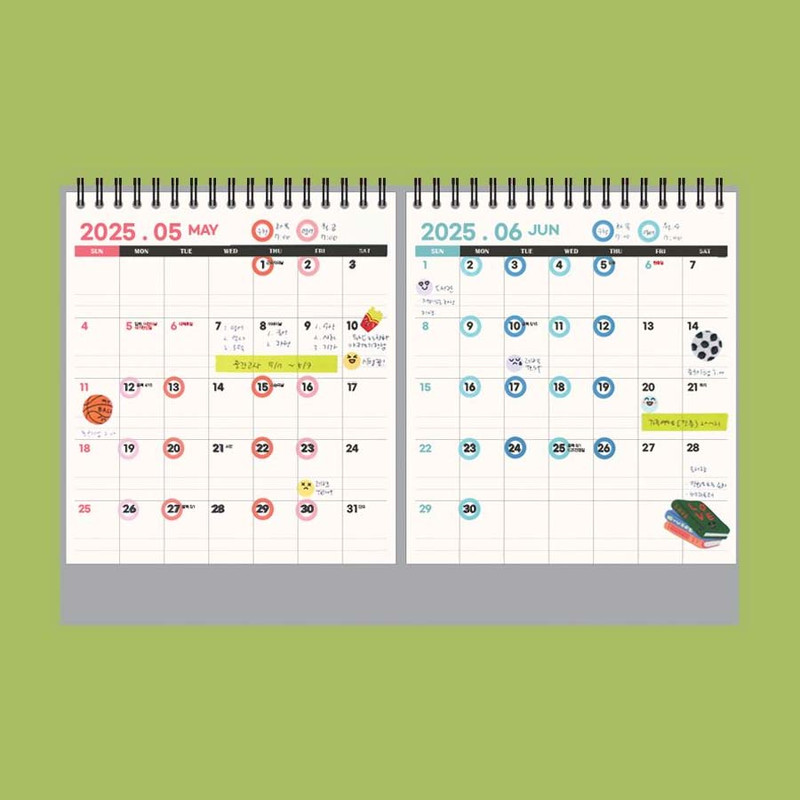 Calendar pages - Gunmangzeung 2026 Dual Life Desk Calendar Scheduler