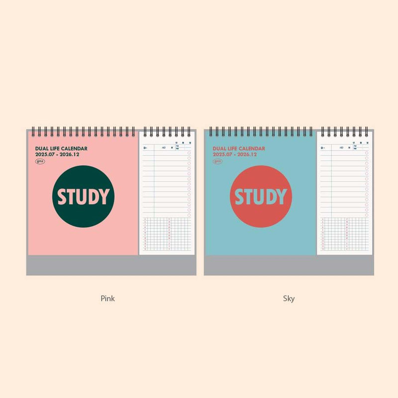 Color - GMZ 2026 Study Dual Life Desk Calendar