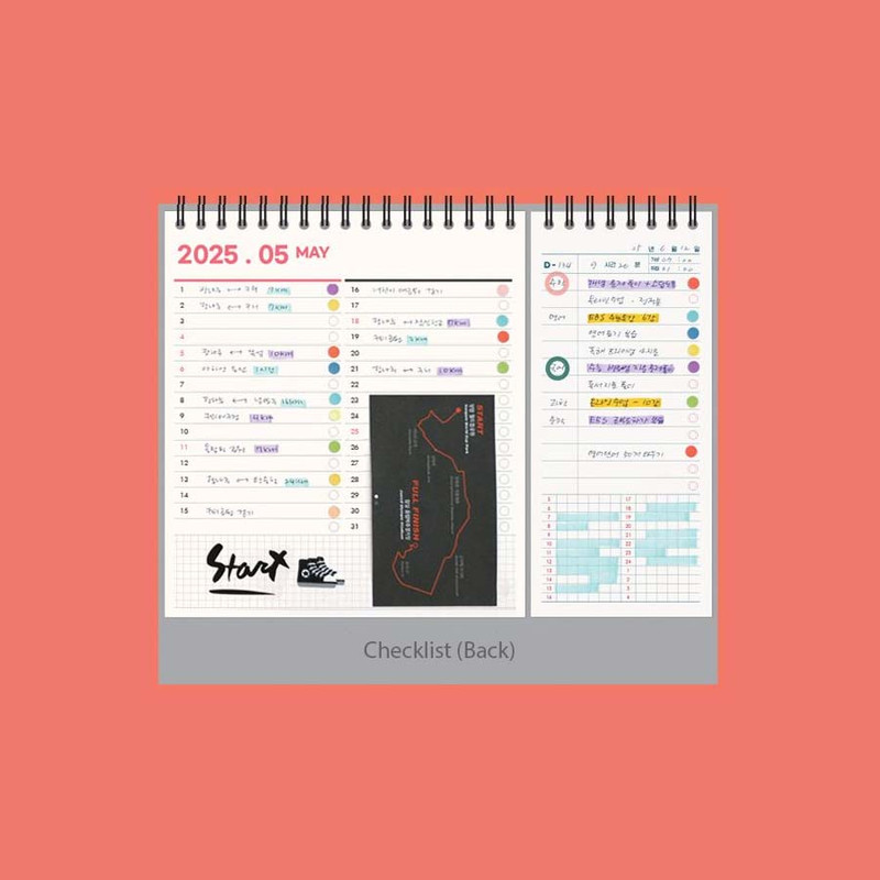 Back Monthly Checklist - GMZ 2026 Study Dual Life Desk Calendar