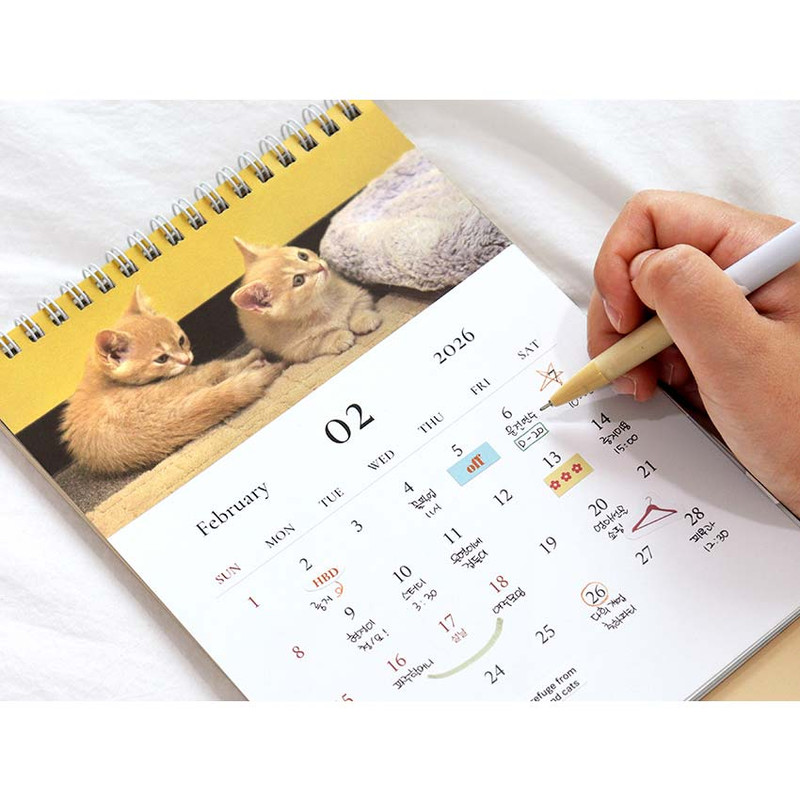 Calendar pages - Indigo 2026 Mind Snap A5 Desk Calendar