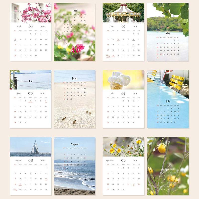 Calendar pages - Indigo 2026 Mind Snap A5 Desk Calendar
