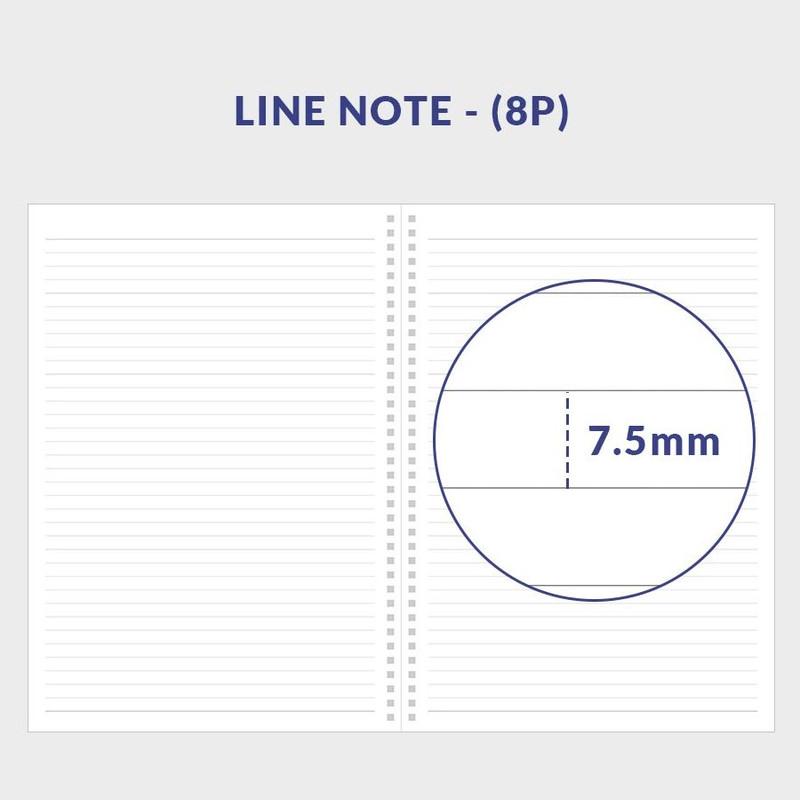 Lined note - Indigo 2025 Gibon A5 Dated Weekly Planner