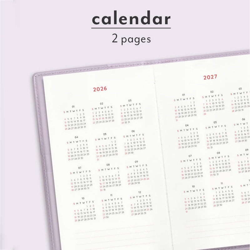 Calendar - Iconic 2026 Simple Small Dated Weekly Planner Diary Calendar - Iconic 2026 Simple Small Dated Weekly Planner Diary