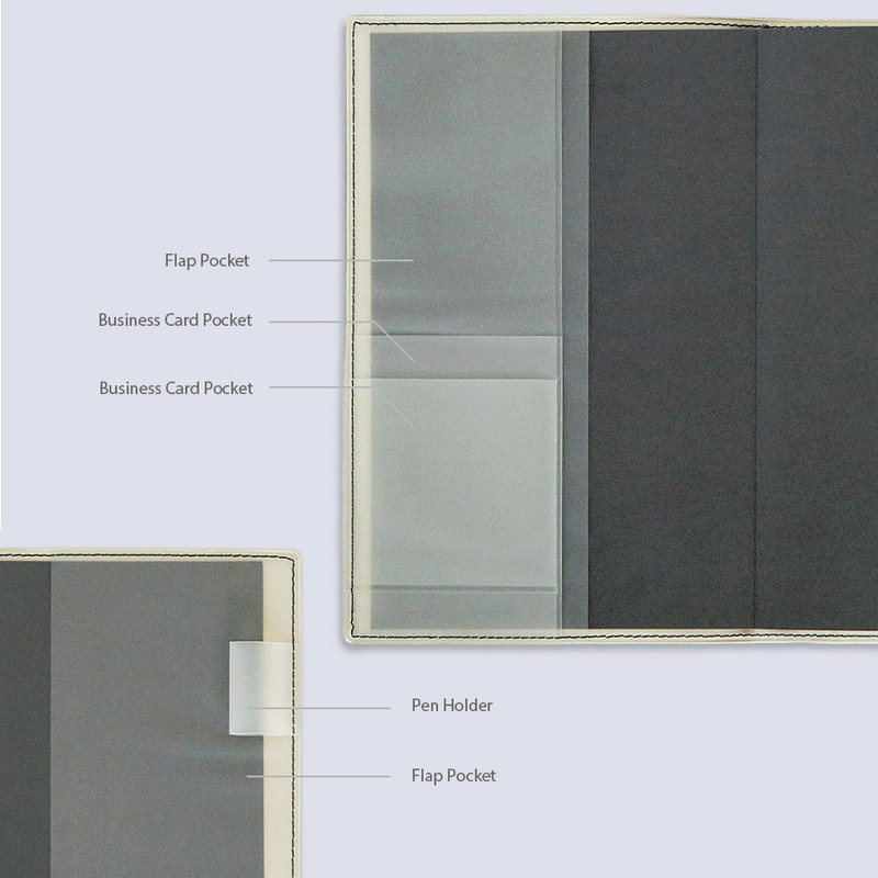 Pocket & Pen Holder - Iconic 2026 Simple Medium Dated Weekly Planner Pocket & Pen Holder - Iconic 2026 Simple Medium Dated Weekly Planner