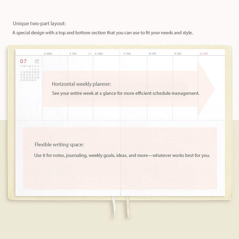 Perfect weekly layout - Iconic 2026 Simple Medium Dated Weekly Planner Perfect weekly layout - Iconic 2026 Simple Medium Dated Weekly Planner